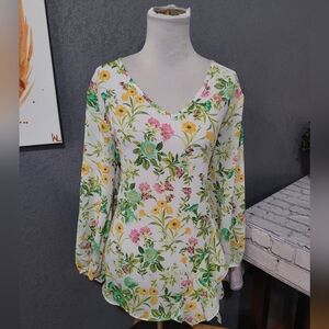 Dressy Ruffled Floral Top